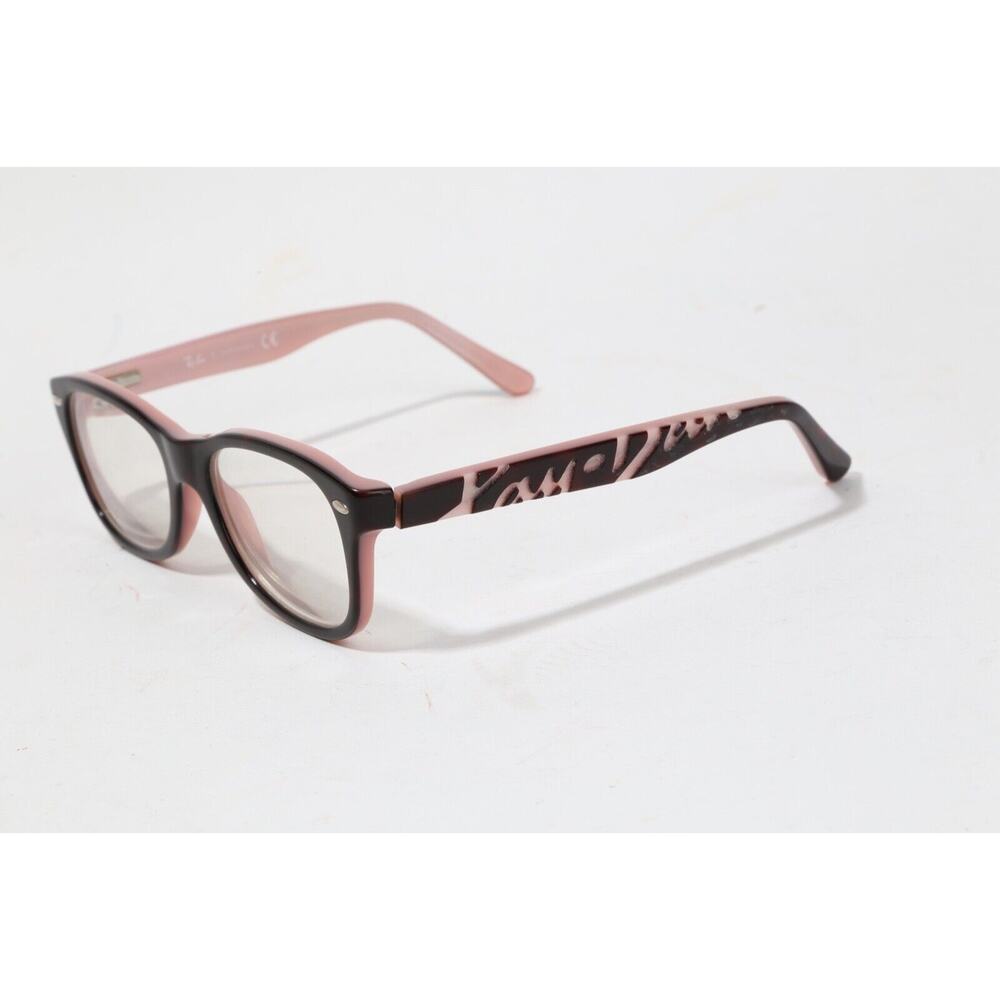 Ray-Ban RB1544 Brown Pink Kids Eyeglasses Plastic Frame Clear Transparent Lens